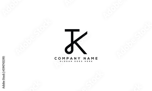 TK or KT letter mark abstract vector logo design template. TK or KT icon design