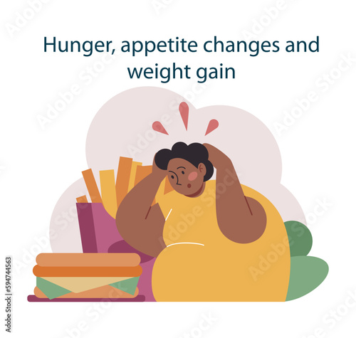 Nicotine withdrawal symptom. Hunger, appetite changes and weight