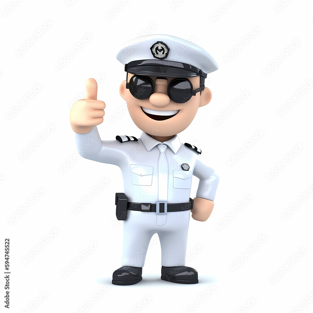Security Officer Man illustration. Generative AI