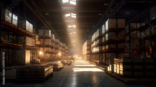 modern industry 4.0 warehouse storage