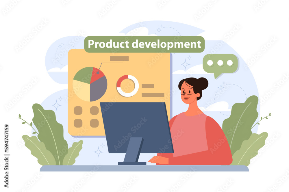 Product development. New brand or start up launch stages