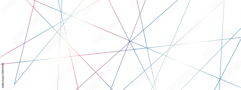 Obraz premium A colorful Abstract luxury geometric random chaotic lines with many squares and triangles shape background. 