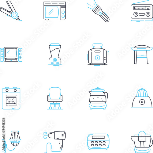 Accents linear icons set. Dialects, Intonation, Pronunciation, Linguistics, Enunciation, Inflection, Accentuation line vector and concept signs. Articulation,Phtics,Variation outline illustrations