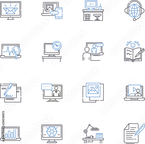 Decisiveness and confidence line icons collection. Assertiveness, Boldness, Certainty, Conviction, Courage, Determination, Fearlessness vector and linear illustration. Firmness,Fortitude,Grit outline