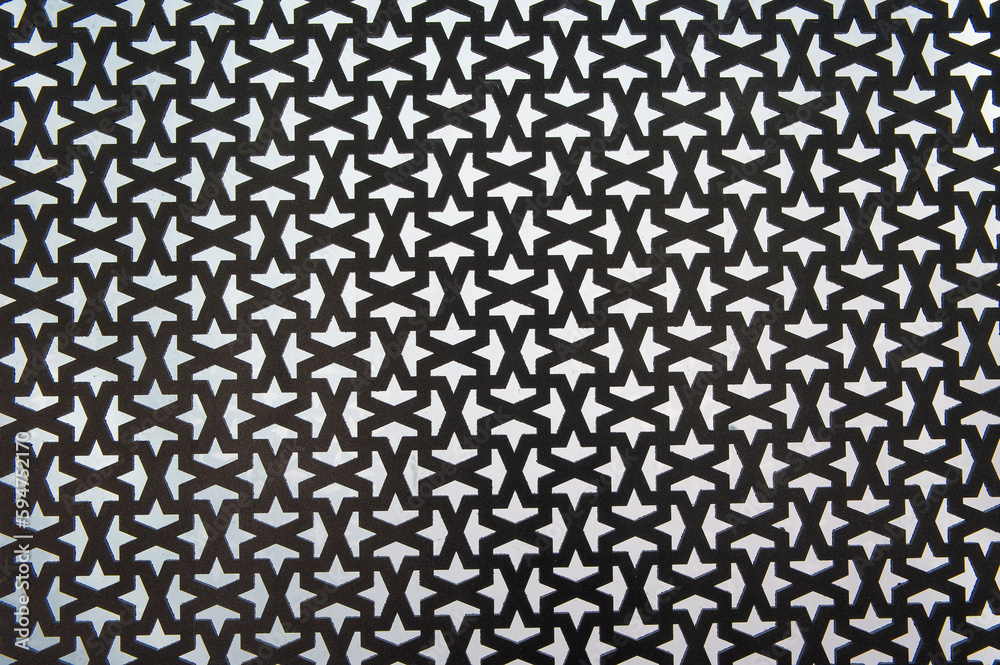 Seamless pattern with white stars on a black background. Texture.