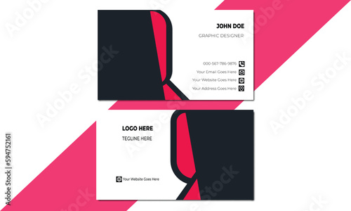 Abstract business card design. double sided business card design template. City Background Business Card Design Template Set.