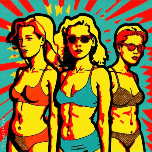 Summertime Madness in the Style of Pop Art