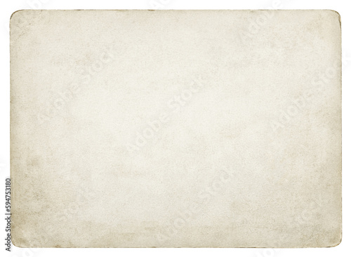 Vintage paper background isolated - (clipping path included)