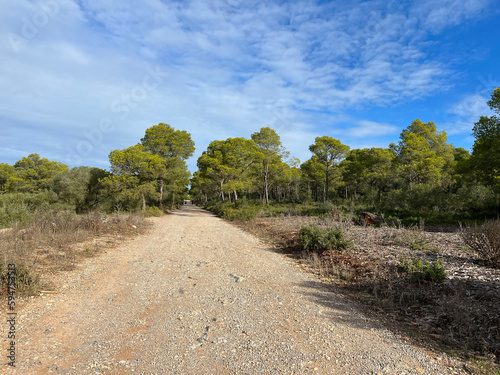 Gravel road through Parc Natural del Montgrí