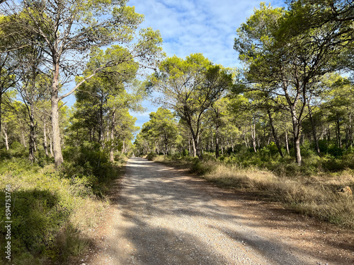 Gravel road through Parc Natural del Montgrí