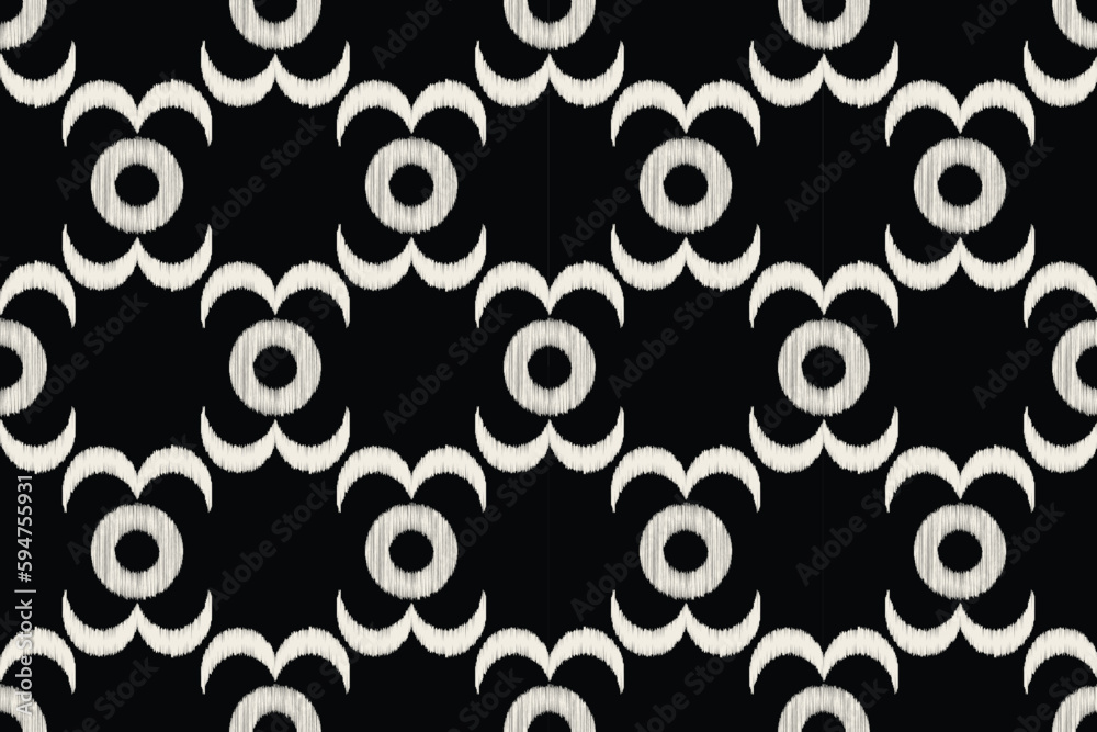 Ethnic Ikat fabric pattern geometric style.African Ikat embroidery Ethnic oriental pattern black background. Abstract,vector,illustration.For texture,clothing,scraf,decoration,carpet. Ethnic Ikat fabric pattern geometric style.African Ikat embroidery Ethnic oriental pattern black background. Abstract,vector,illustration.For texture,clothing,scraf,decoration,carpet.
