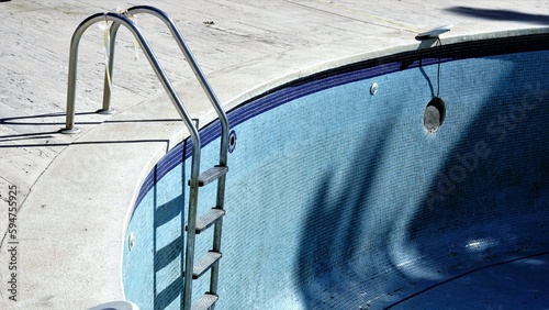 empty swimming pool in maintenance