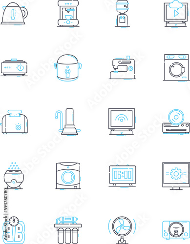Jewelry stores linear icons set. Accessories, Adornments, Baubles, Bling, Bracelets, Brooches, Chains line vector and concept signs. Charms,Chokers,Cufflinks outline illustrations