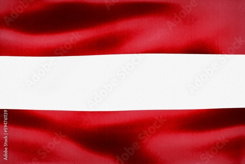 Austria flag - realistic waving fabric flag.