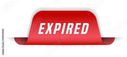 Colorful vector flat design banner expired. This sign is well adapted for web design.