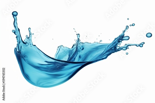 A Minimalist 3D Rendering of Clear Water Splash