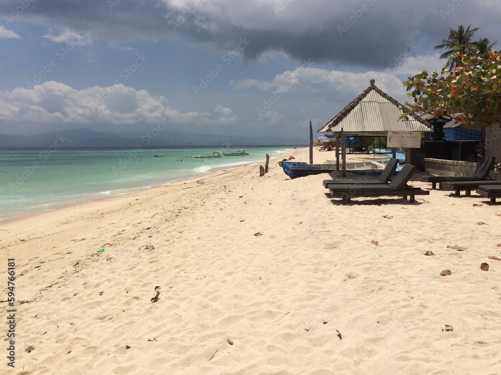 paradise beach in gili islands