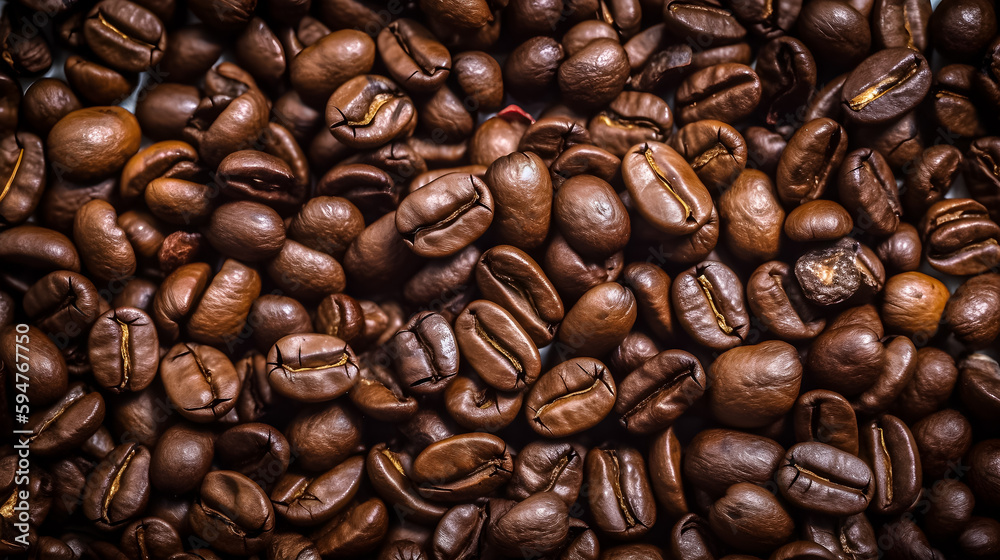Coffee beans background. Illustration, generative ai. Coffee beans background. Illustration, generative ai.
