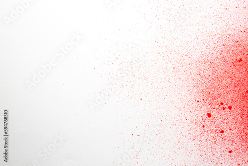 above view red paint on white surface bright art horizontal colors artist painting photo