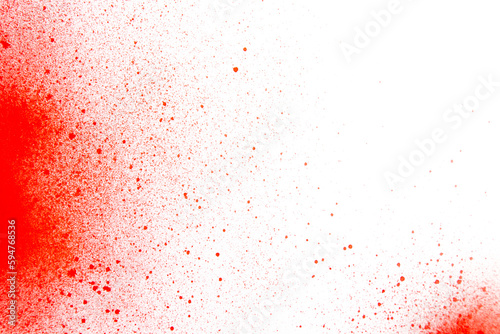 above view red paint on white surface bright art horizontal shade color painting photo