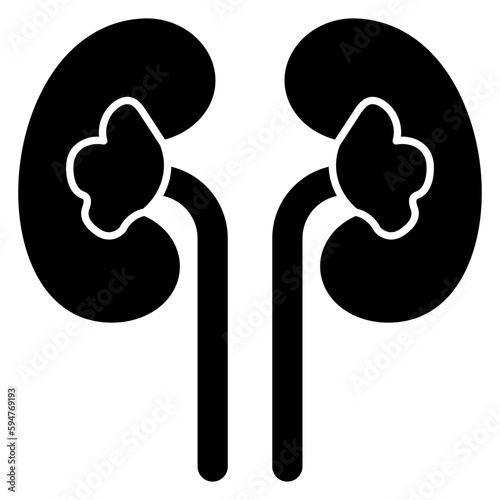 Unique design icon of kidney