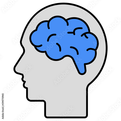 Modern design icon of brain
