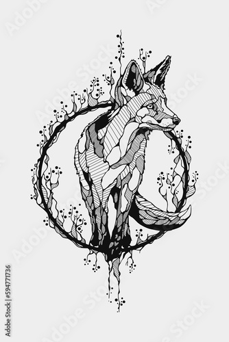 Geometric fox over a gravel ring