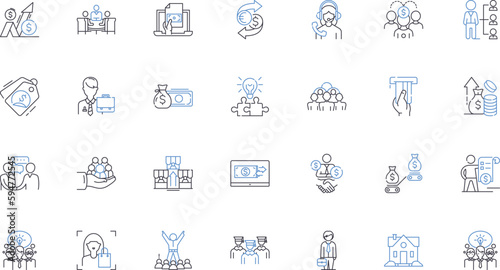 Quality management line icons collection. Standardization , Efficiency , Control , Improvement, Excellence , Inspection , Discipline vector and linear illustration. Assurance ,Consistency ,Compliance