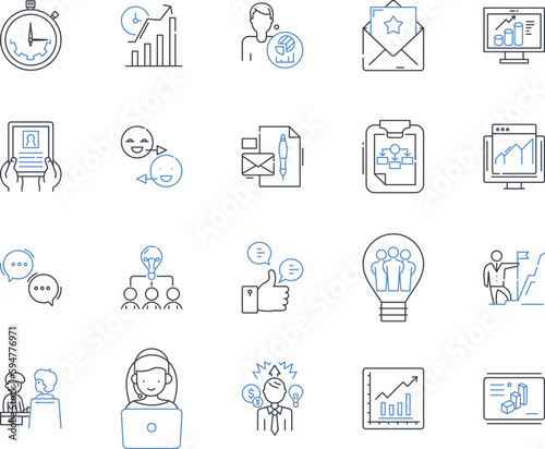 Risk management and mitigation line icons collection. Insurance, Contingency, Prevention, Disaster, Vulnerability, Assessment, Security vector and linear illustration. Preparedness,Resilience