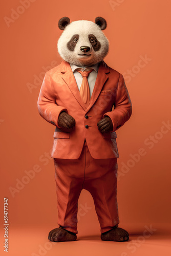 Business Animals Portrait Tiere Avatar Büro  Abstrakte Illustration Digital Art Hintergrund Background Cover Generative AI Cartoon Fantasy
