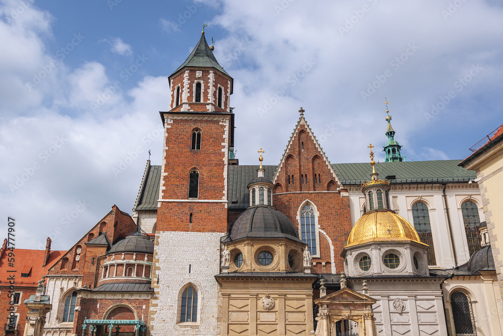 Cathedral of Wawel Castle in Krakow city, Poland
