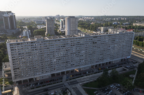 Drone photo of Superjednostka - Superunit apartment building in Katowice, Poland photo