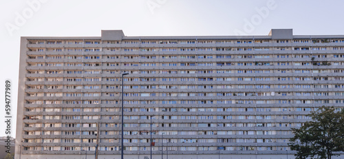 Front view of Superjednostka - Superunit apartment building in Katowice, Poland photo