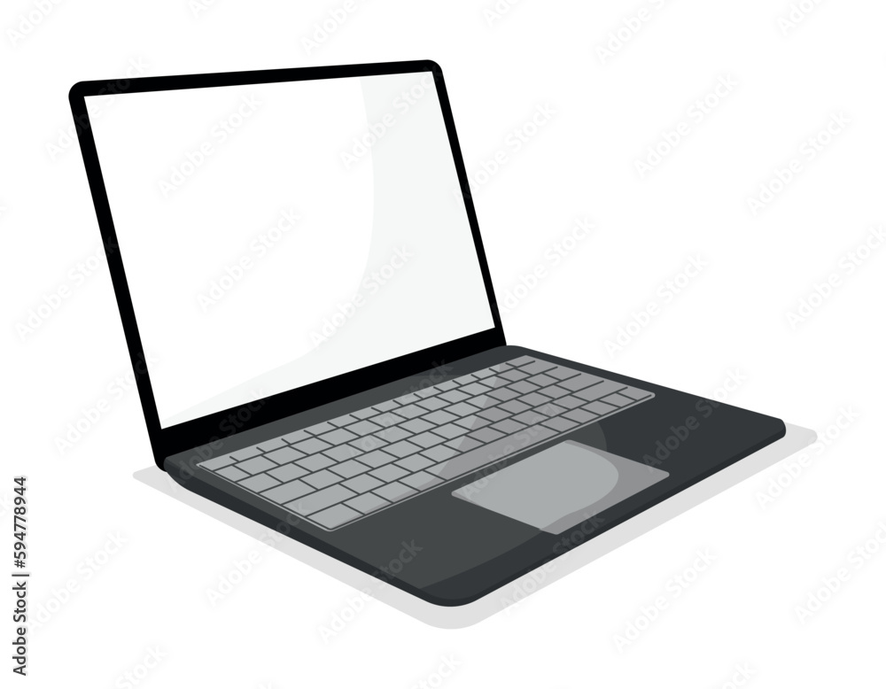 Fototapeta premium laptop isolated on white background