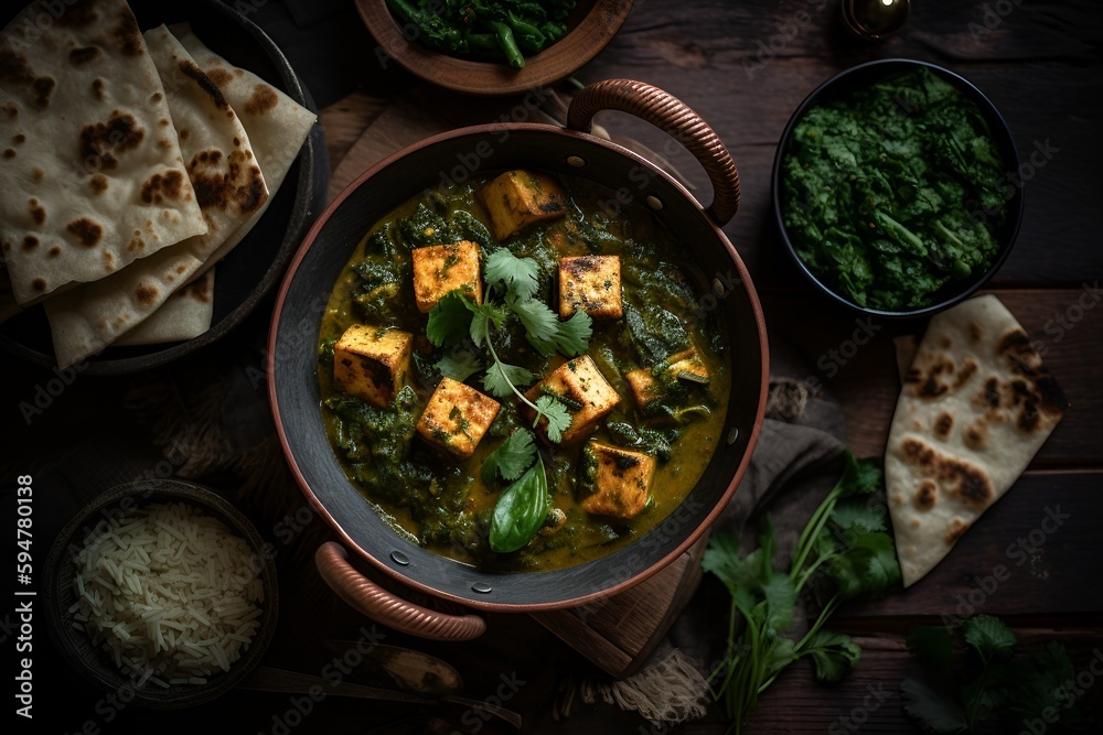 Saag Paneer, Indian Cuisine Saag Paneer, Indian Cuisine