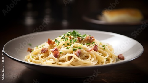 Spaghetti Carbonara with Bacon