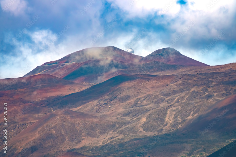 Mauna Kea (Mauna a Wakea), a dormant volcano on the island of Hawaiʻi. It is the second-highest peak of an island on Earth. Hawaii, USA