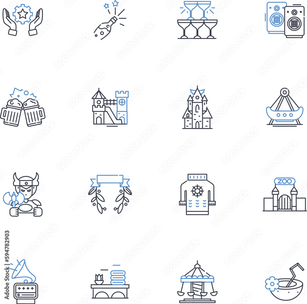 Carousal line icons collection. Fun, Joyful, Thrilling, Exciting, Delightful, Entertaining, Mesmerizing vector and linear illustration. Nostalgic,Amusing,Adventurous outline signs set Carousal line icons collection. Fun, Joyful, Thrilling, Exciting, Delightful, Entertaining, Mesmerizing vector and linear illustration. Nostalgic,Amusing,Adventurous outline signs set