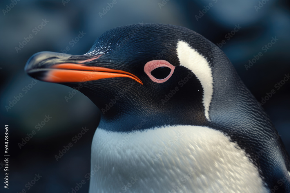 Naklejka premium penguin looking at the camera.