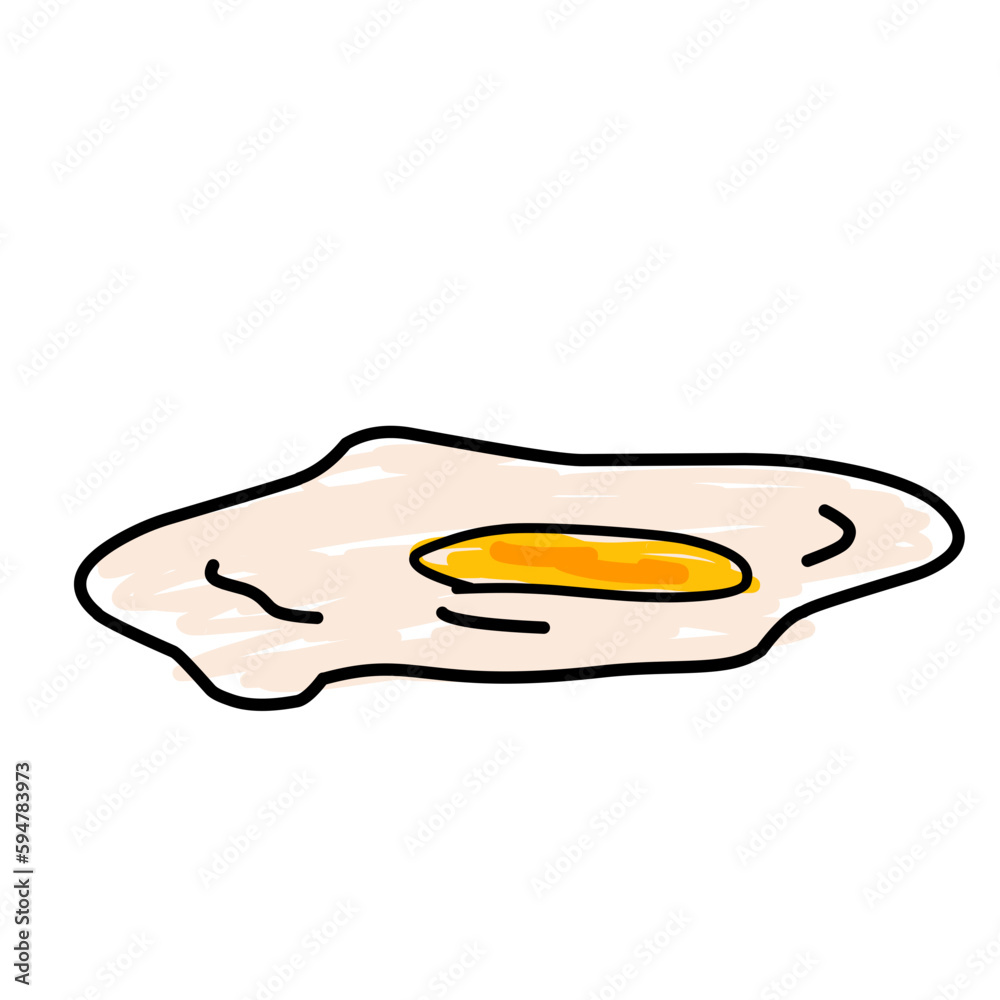 Doodle fried egg Doodle fried egg
