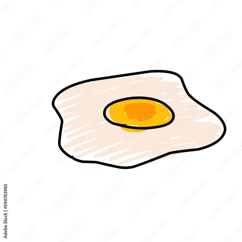 Doodle fried egg Doodle fried egg