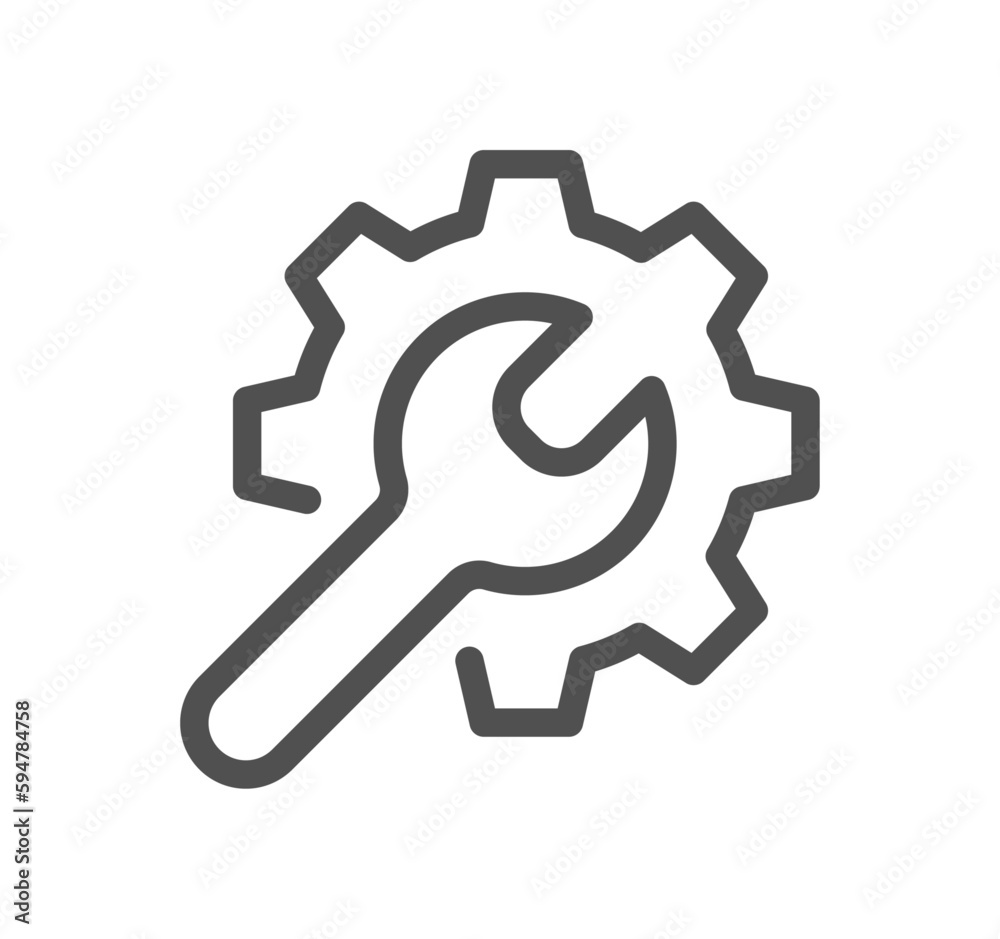 Setup and settings related icon outline and linear vector. Setup and settings related icon outline and linear vector.