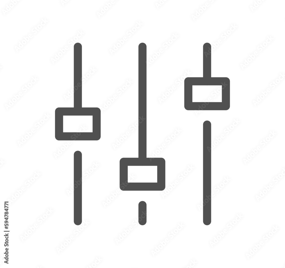 Setup and settings related icon outline and linear vector.