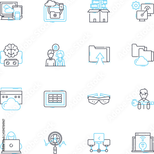E-commerce currency linear icons set. Bitcoin, Cryptocurrency, Payment, Transaction, Digital, Wallet, Blockchain line vector and concept signs. Token,Cryptography,Exchange outline illustrations