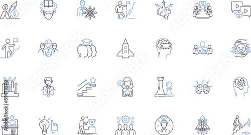 Dominion line icons collection. Power, Control, Authority, Sovereignty, Reign, Dominion, Supremacy vector and linear illustration. Rule,Domination,Mastery outline signs set