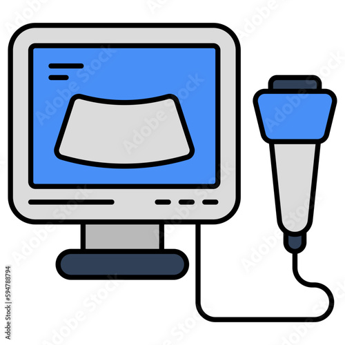 Modern design icon of ultrasound