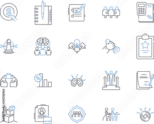 Growth line icons collection. Progress, Development, Expansion, Flourish, Evolution, Advancement, Upward vector and linear illustration. Maturity,Improvement,Rise outline signs set