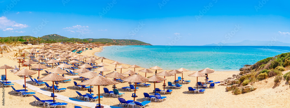 Ammolofoi beach near Kavala, Greece, Europe. Nice sand and clear water