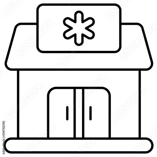 Modern design icon of clinic 