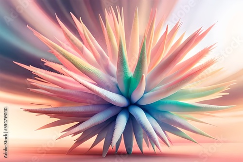 Explosion von Farbe im Zentrum in Pastell Farben